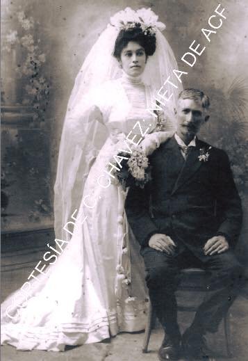 Boda de Alfred Chaning French y Ma. Antonieta Legaspy Cota. 29-sep-1909