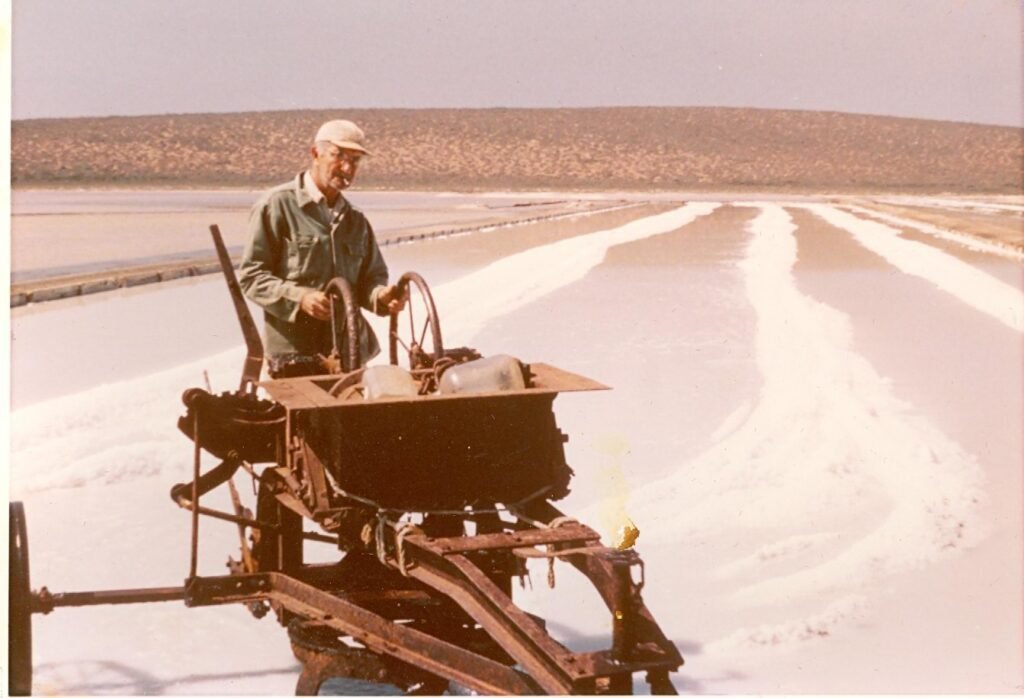 Luis Berstein en Salinas San Quintín. 1970