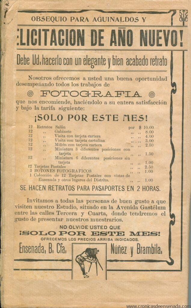 Salvador y J. R. Núñez, se anuncian como fotógrafos asociados